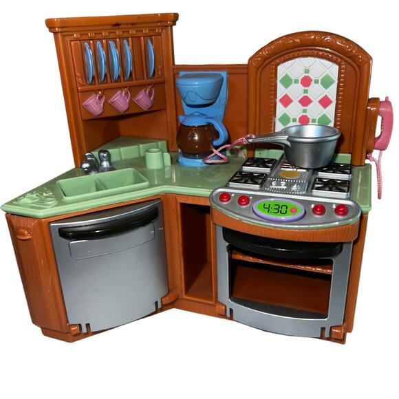 Fisher-Price Loving Family Dollhouse Kitchen Stove Oven Sink Dishwasher w Sounds - Picture 6 of 7